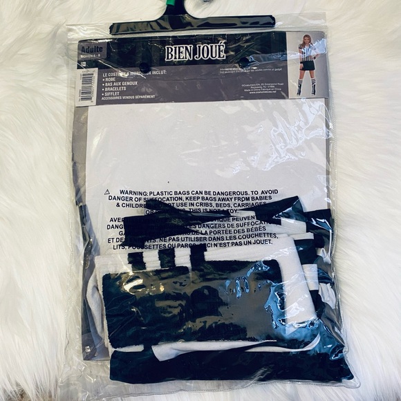 SPIRIT REFEREE stretch zip up dress accessories complete Cosplay Costume M 6-8 - Picture 7 of 9